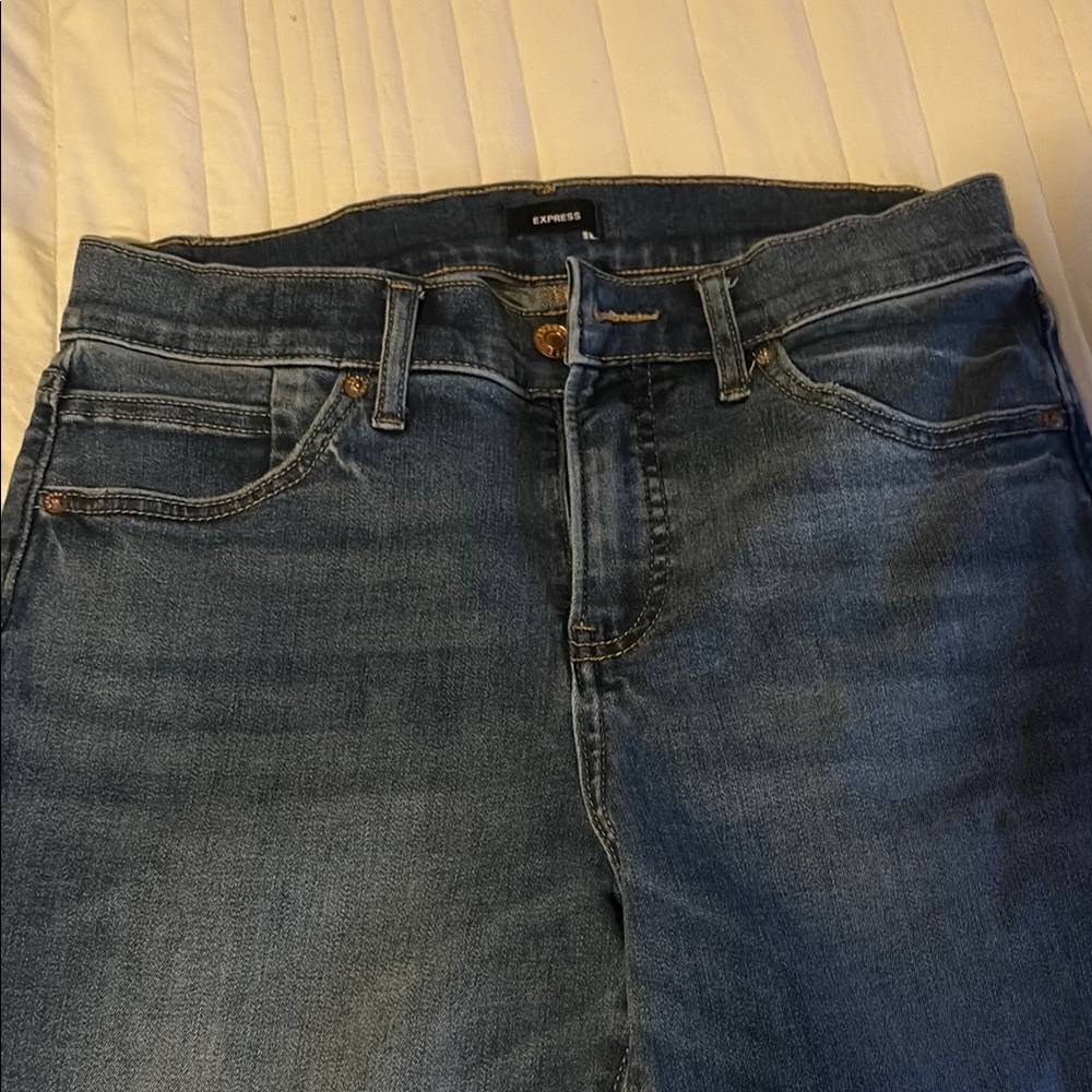 Express High Rise Blue Jeans with Classic Wash